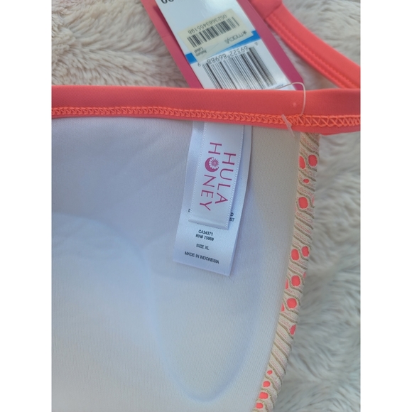 NEW Hula Honey Ginger Crochet Halter Push-Up Bikini Top - Picture 11 of 16